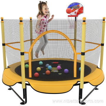 Safe children 60inch mini trampoline with protective net